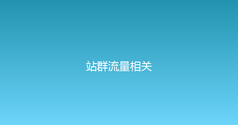 站群流量相关 封面图